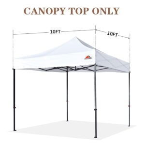 SCOCANOPY Pop Up Canopy Replacement Canopy Top,Canopy Cover ONLY,Bonus 4 Pack Weight Bag (10x10 White)