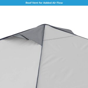 CORE 13' x 13' Instant Shelter Pop Up Canopy Gazebo Tent for Shade in Backyard, Party, Event with Wheeled Carry Bag, Gray