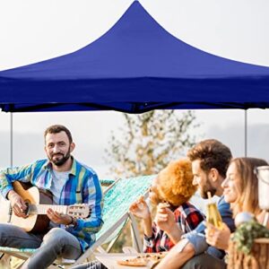 8x8 Canopy Replacement Top, Pop Up Canopy Tent for Commercial Instant Outdoor Portable Patio Lawns Gazebo Outside Camping Blue