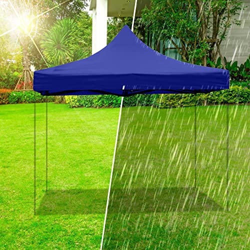 8x8 Canopy Replacement Top, Pop Up Canopy Tent for Commercial Instant Outdoor Portable Patio Lawns Gazebo Outside Camping Blue