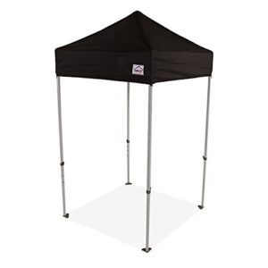 Impact Canopy 5' x 5' Pop-Up Canopy Tent, Lightweight Powder-Coated Steel Frame, Straight Leg, Black