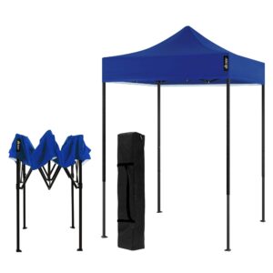 AMERICAN PHOENIX Canopy Tent 5x5 Pop Up Portable Tent Commercial Outdoor Beach Instant Sun Shelter (Blue)