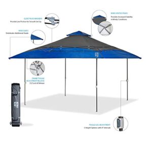 E-Z UP Spectator Instant Shelter Canopy, 13' x 13' with 169 sq ft of Shade, Vented Roof, Gray Dual Tone