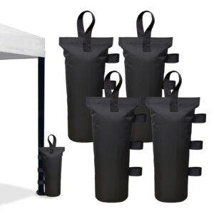 Canopy Weights Set of 4，Heavy Duty Canopy Weight Bags (120 lbs) for Ez Pop up Canopy Tent Outdoor Instant Canopies, Black (without Sand) ，Set of 4