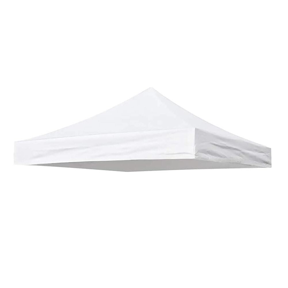 Waterproof Gazebo Top Cover Replacement Canopy Top 420D Oxford Cloth Tent Top Cover for Pop-Up Canopy Tent (2.9 * 2.9m) White (Top Only).