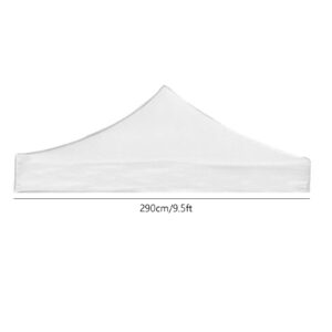 Waterproof Gazebo Top Cover Replacement Canopy Top 420D Oxford Cloth Tent Top Cover for Pop-Up Canopy Tent (2.9 * 2.9m) White (Top Only).