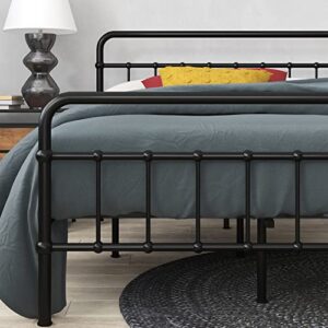 ZINUS Florence Metal Platform Bed Frame / Mattress Foundation / No Box Spring Needed / Easy Assembly, Black, King