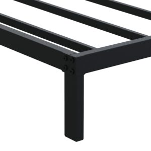 DiaOutro 9 Inch King Bed Frame Heavy Duty Low Profile Metal Platform No Box Spring Needed Mattress Foundation, Easy to Assembly, Noise Free, Black