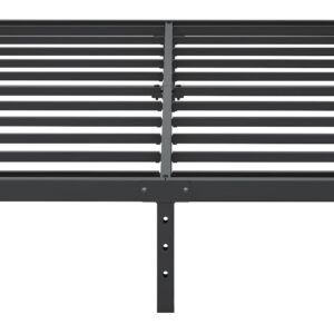 Cieemine 12 Inch King Size Metal Bed Frame, Heavy Duty Steel Slat Mattress Foundation, No Box Spring Needed, Easy Assembly, Noise-Free, Black