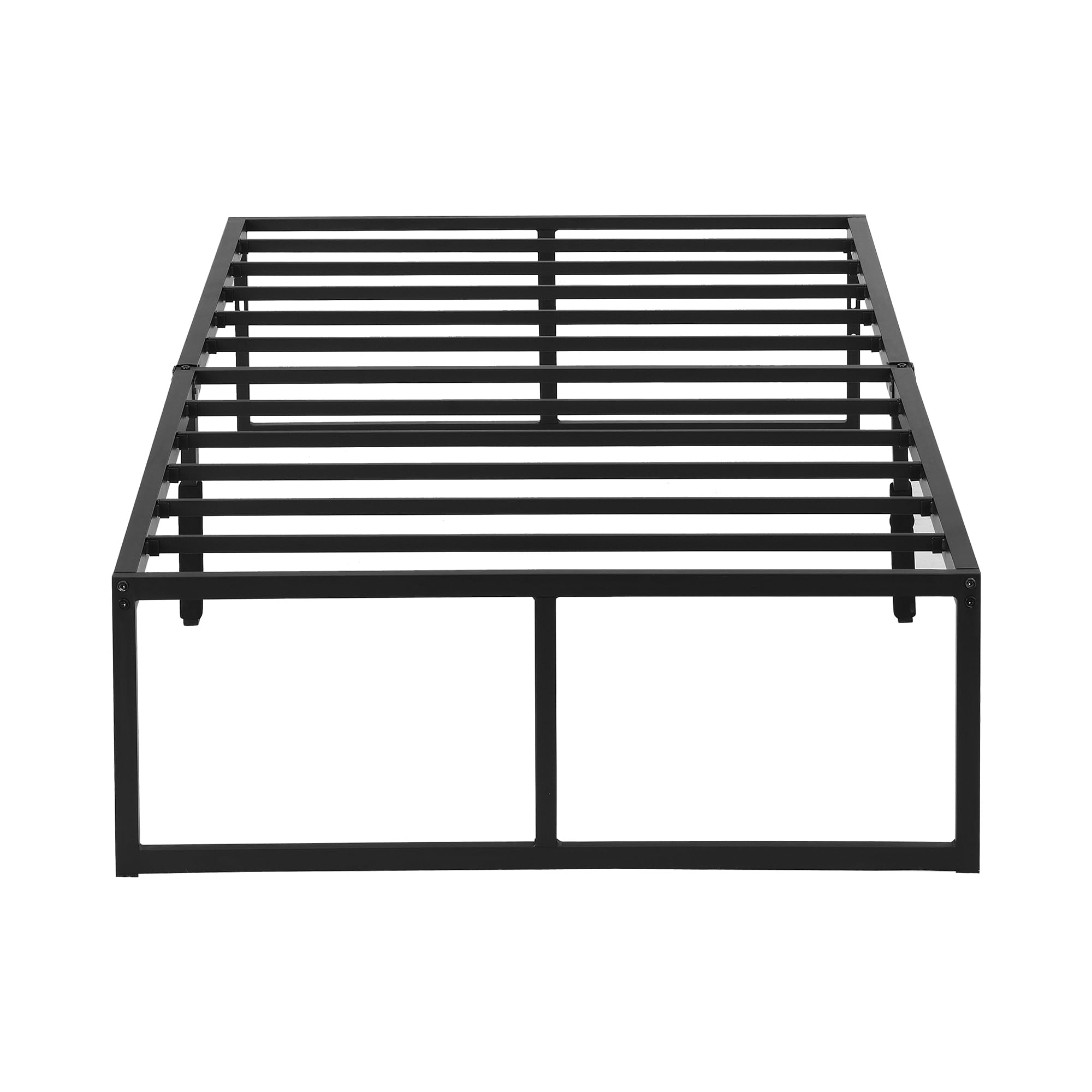 D&H FURNIMMT 14" High King Size Platform Bed Frame,No Box Spring Needed,Easy Assembly,Heavy Duty,King Bed Frame with Storage Underbed,Black