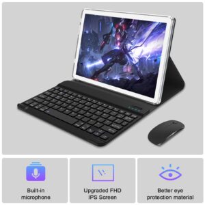 2024 Newest Tablet Android 13 Tablets 10 Inch, Tablet 128GB ROM+16GB RAM (8+8 Virtual), 2 In 1 Tablet with keyboard, Powerful Octa-Core+13MP Camera, 1TB TF Expandable, FHD IPS Display WiFi Tablet PC