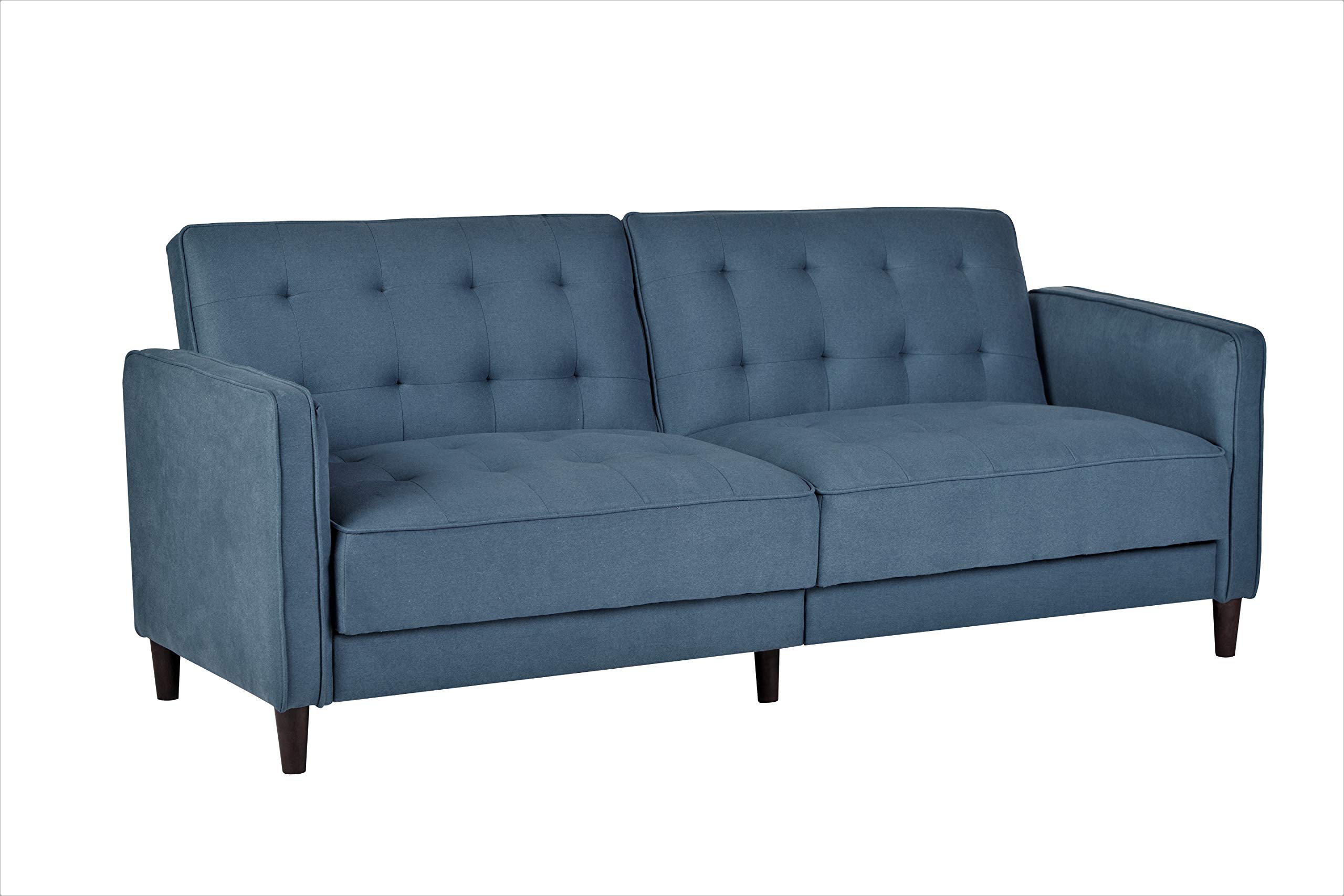 US Pride Furniture Square Arm Sofa Bed Sofabed, Ocean Blue