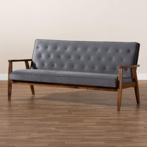 Baxton Studio Sofas, One Size, Grey/Brown