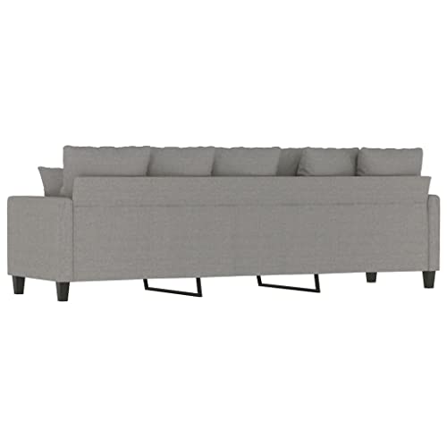 vidaXL 3-Seater Sofa: Modern Design, Durable Fabric, Breathable and Comfortable with Plywood and Metal Frame in Light Gray