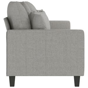 vidaXL 3-Seater Sofa: Modern Design, Durable Fabric, Breathable and Comfortable with Plywood and Metal Frame in Light Gray