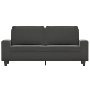 Matalde 2-Seater Sofa Dark Gray 55.1" Microfiber Fabric, Weight-52.69 lbs