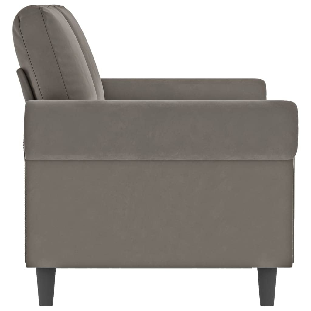 FAMIROSA 2-Seater Sofa Light Gray 47.2" Velvet (Weight: 51.81 lbs)