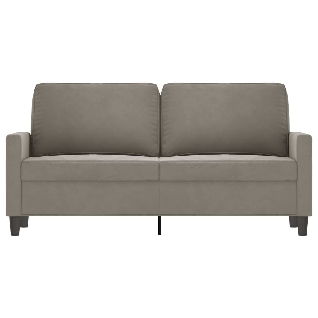 GOLINPEILO 2-Seater Sofa Light Gray 55.1" Velvet, 62.2" x 30.3" x 31.5", (Style B)