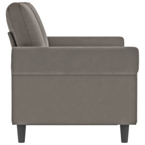 SKM 2-Seater Sofa Light Gray 47.2" Velvet (23.5 KG/51.7 LBS)