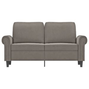 SKM 2-Seater Sofa Light Gray 47.2" Velvet (23.5 KG/51.7 LBS)