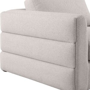 Meridian Furniture Beckham Collection Modern | Contemporary Linen Textured Polyester Modular Sofa, 114" Wide, Beige