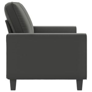 SKM 2-Seater Sofa Dark Gray 55.1" Microfiber Fabric (23.9 KG/52.58 LBS)