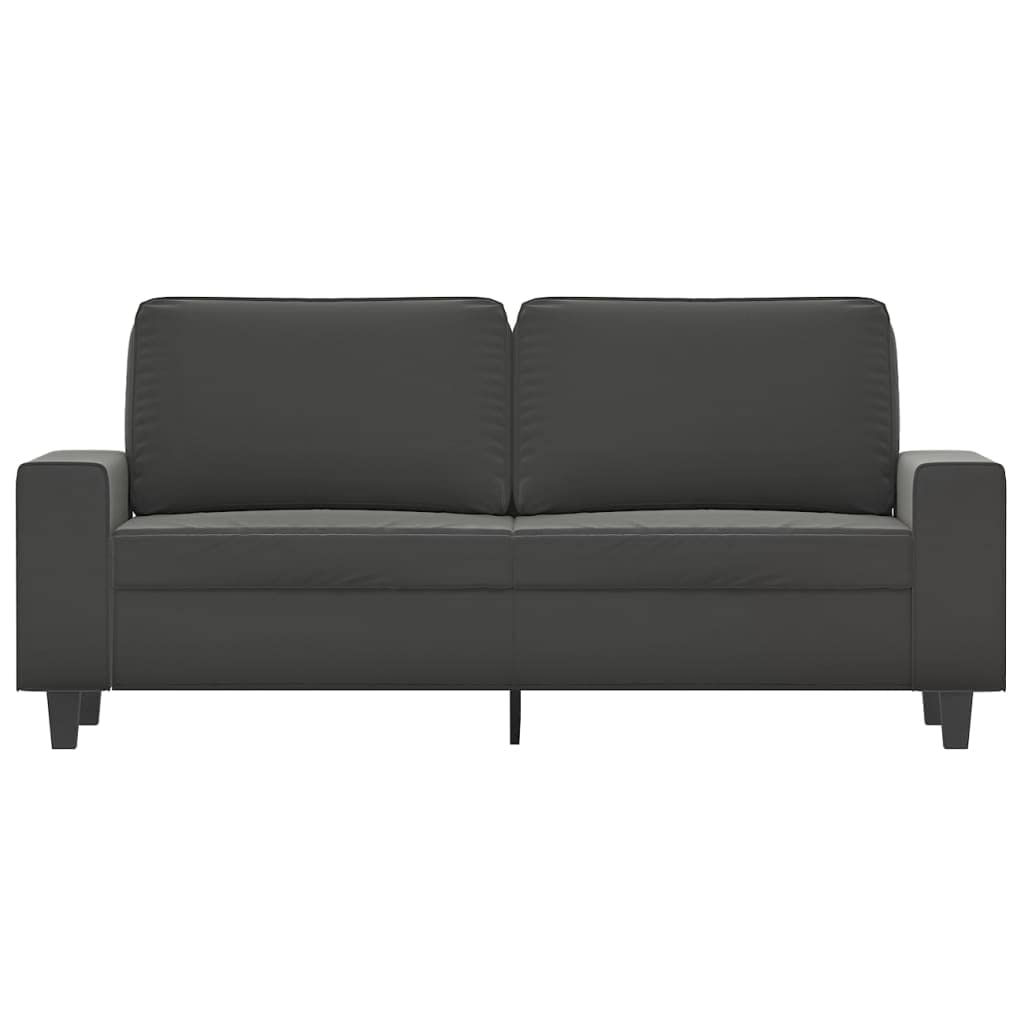 SKM 2-Seater Sofa Dark Gray 55.1" Microfiber Fabric (23.9 KG/52.58 LBS)