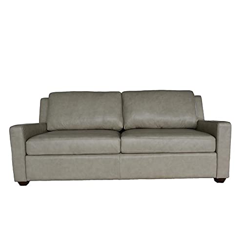 Lea Unlimited Gray Wyatt Sofa in Top Grain Leather, Grey