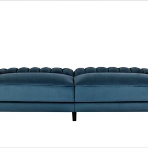 US Pride Furniture Square Arm Sofa Bed Sofabed, Teal Blue