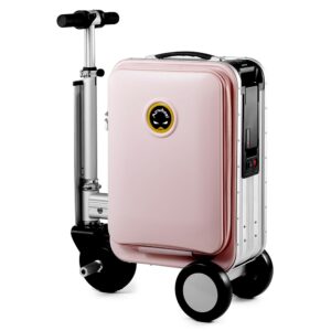 Airwheel SE3S Smart Rideable Suitcase Electric Luggage Scooter For Travel (pink)