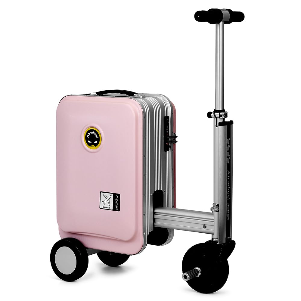 Airwheel SE3S Smart Rideable Suitcase Electric Luggage Scooter For Travel (pink)