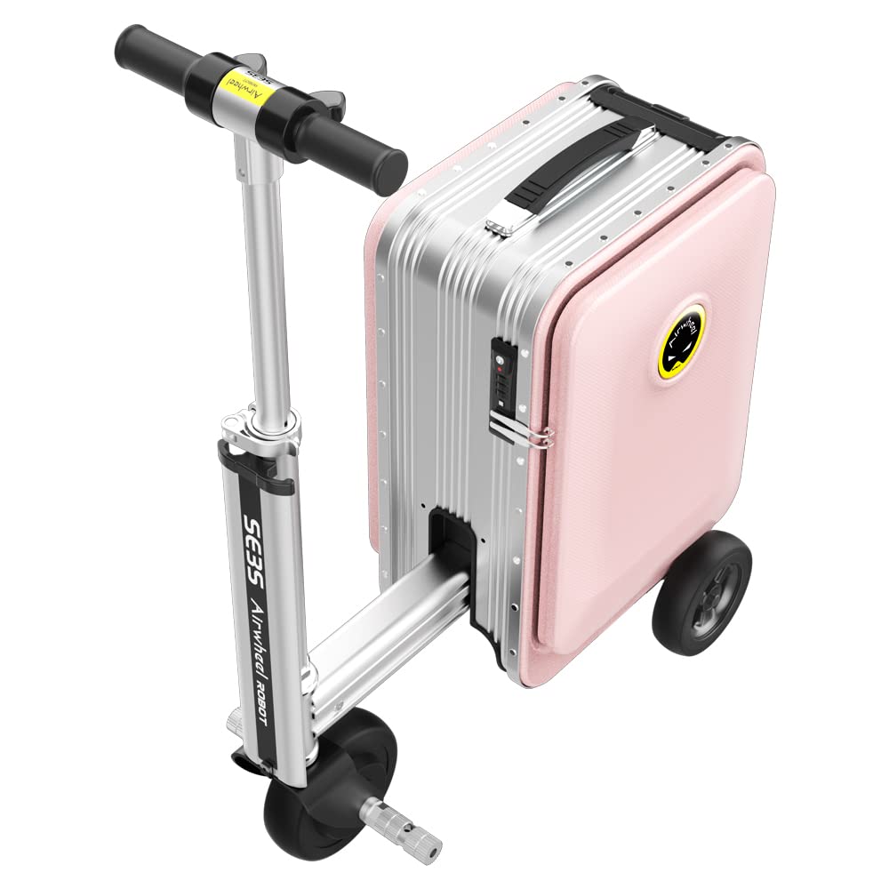 Airwheel SE3S Smart Rideable Suitcase Electric Luggage Scooter For Travel (pink)