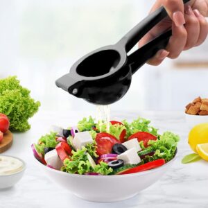 Zulay Premium Quality Metal Lemon Squeezer, Citrus Juicer, Manual Press for Extracting the Most Juice Possible - Black