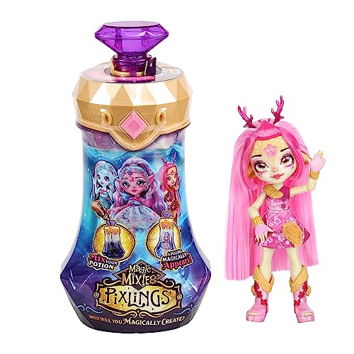 Magic Mixies Pixlings. Deerlee The Deer Pixling. Create and Mix A Magic Potion That Magically Reveals A Beautiful 6.5" Pixling Doll Inside A Potion Bottle!