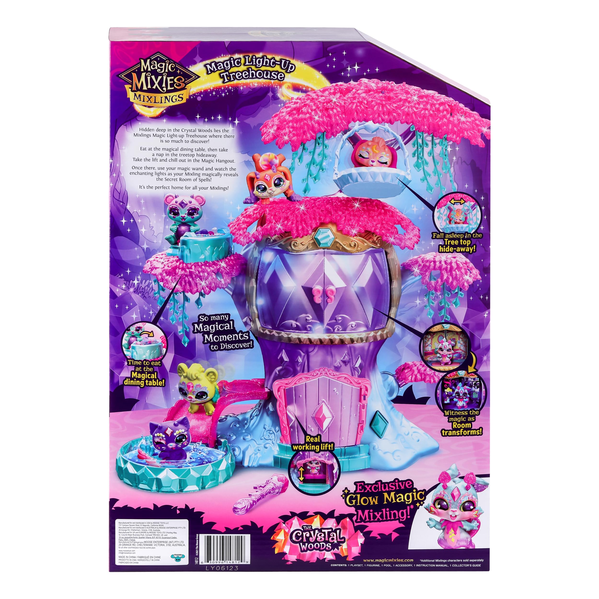 Magic Mixies Mixlings Magic Light-Up Treehouse with Magic Room Reveal and Exclusive Glow Magic Mixling and Wand | Amazon Exclusive