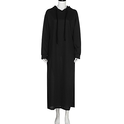 LKPJJFRG High Waist Smocked Flowy Tiered Mixi Dress Cowl Neck Long Sleeve Tunic Dress Tie Waist Tunic Pullover Long Dress Black