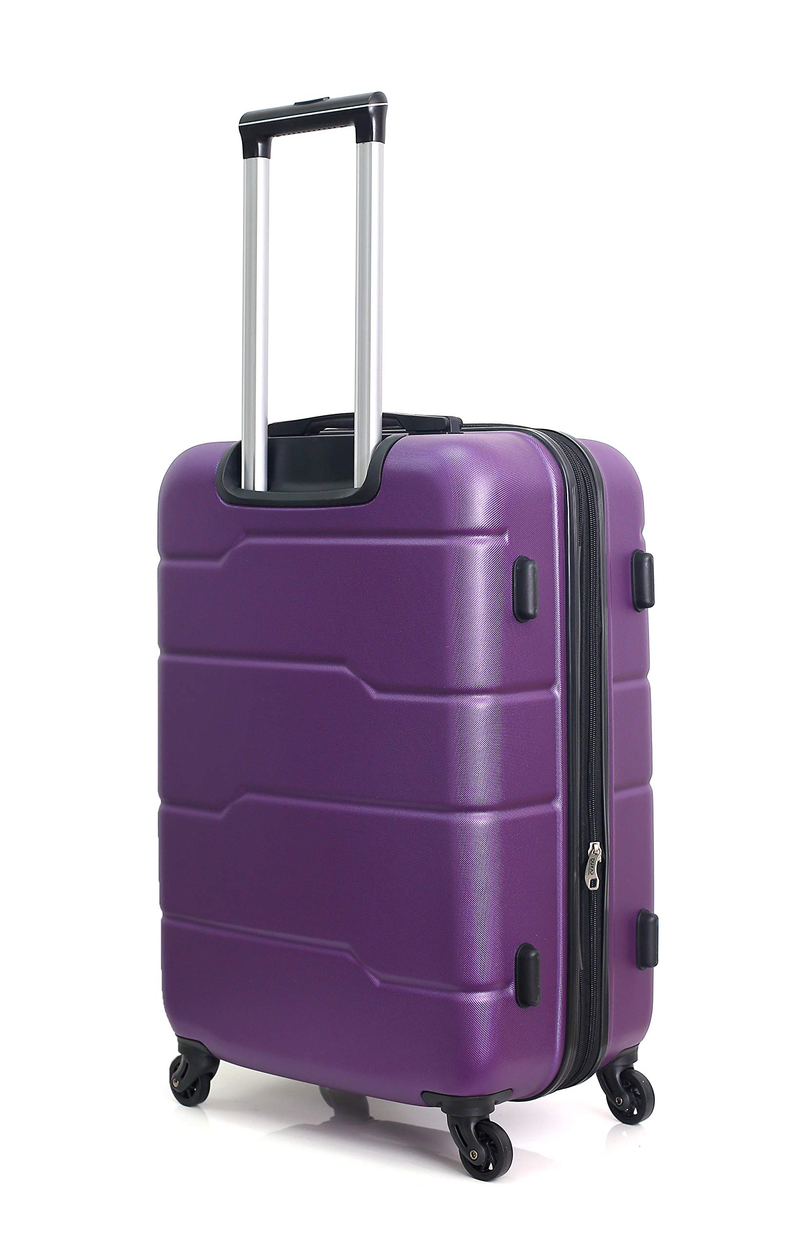 DUKAP RODEZ Hardside Luggage with Ergonomic Handles and TSA Lock | Spacious Traveling Suitcase, Travel Suitcase with Four Spinner Wheels and Studs | 20 Inch Carry On Luggage | Purple