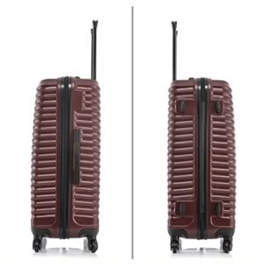 DUKAP ADLY Luggage with Spinner Wheels | Durable Lightweight Hardshell Suitcase,Travel Sets with Handle and Trolley | (20in, 24in, 28in) 3 Piece Luggage Set | Wine