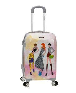 rockland vision hardside spinner wheel luggage, assorted/multicolor, carry-on 20-inch