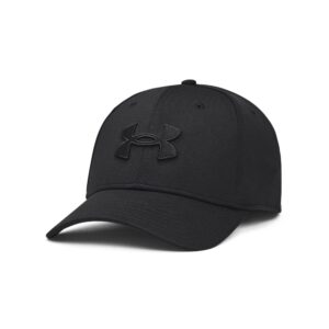 under armour men's blitzing cap stretch fit, (002) black / / black, large/x-large