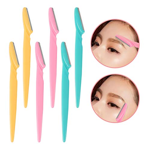 Eyebrow Razor, 40pcs Face Razor for Women, Facial Hair Remover and Shaver with Protective Cover, Safe Dermaplaning Tool for Face