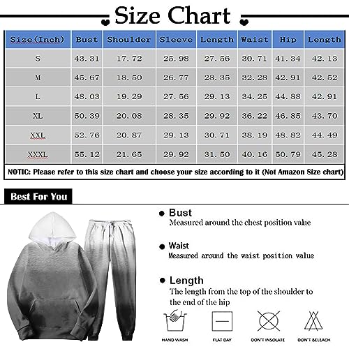 Mens Tracksuit, Casual Two Piece Set Tie Dye Print Pullover Hoodies Long Sleeve Sweatshirt Drawstring Sweatpant(02-Dark Gray, X-Large) Hoodies Mens Hoodies Pickle Sweatshirt 2 Piece Sweatsuits