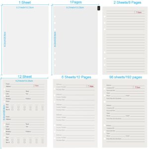 Password Book Refill Pages 236 Replacement Pages Internet Log Book, 8.2x5.6in, Large Print 648 Entries Durable Divider with Alphabetical Tabs, For Men Women Seniors Home Office Use