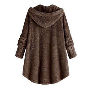 babysbule Oversized Fleece Sweatshirts For Women Button Down Long Sleeve Tunic Top Winter Warm Coats Blouse Hoodies Sales Tops Clearance Holiday Deals My Recent Orders Placed By Me Hot Tops Sales