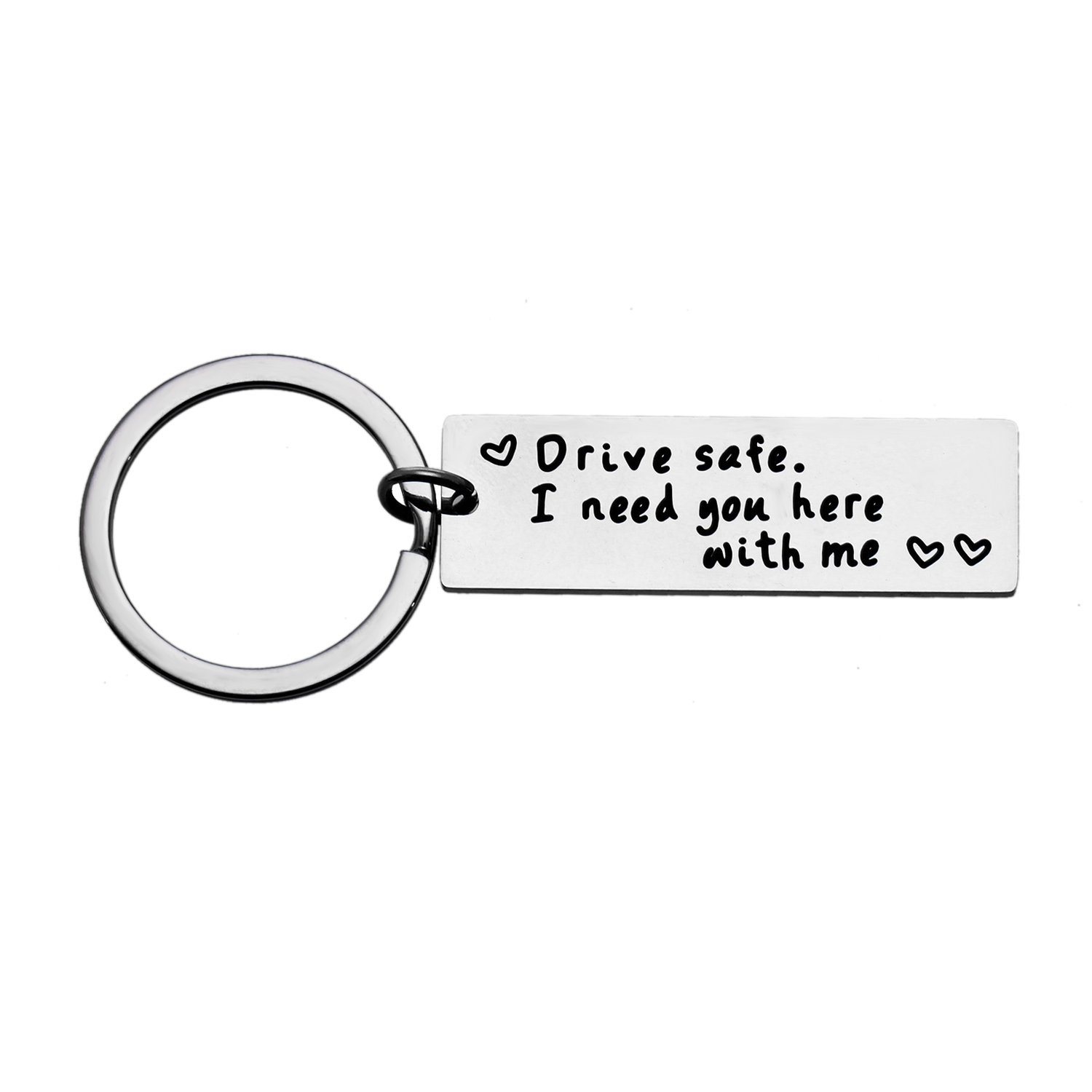 YEEQIN Boyfriend Gifts Drive Safe Keychain I Need You Here With Me Trucker Husband Gift Dad Gift Valentines day