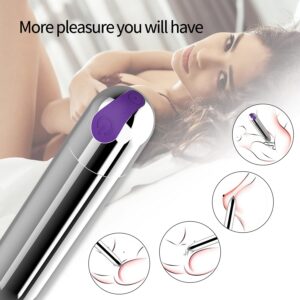 Clitoral Vibrator Sex Stimulator Toy for Women Pleasure, Nipple Clip Mini Anal Clit Bullet Vibrator with 10 Powerful Vibrations, Rechargeable Quiet Female Adult Toy Redeeming Love