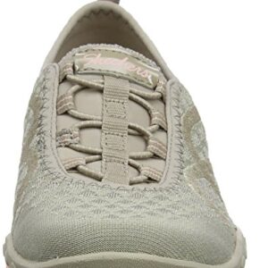 Skechers Relaxed Fit Breathe Easy Fortune Knit Womens Bungee Sneakers Taupe 9.5 M US