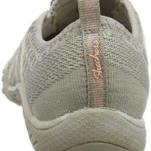 Skechers Relaxed Fit Breathe Easy Fortune Knit Womens Bungee Sneakers Taupe 9.5 M US