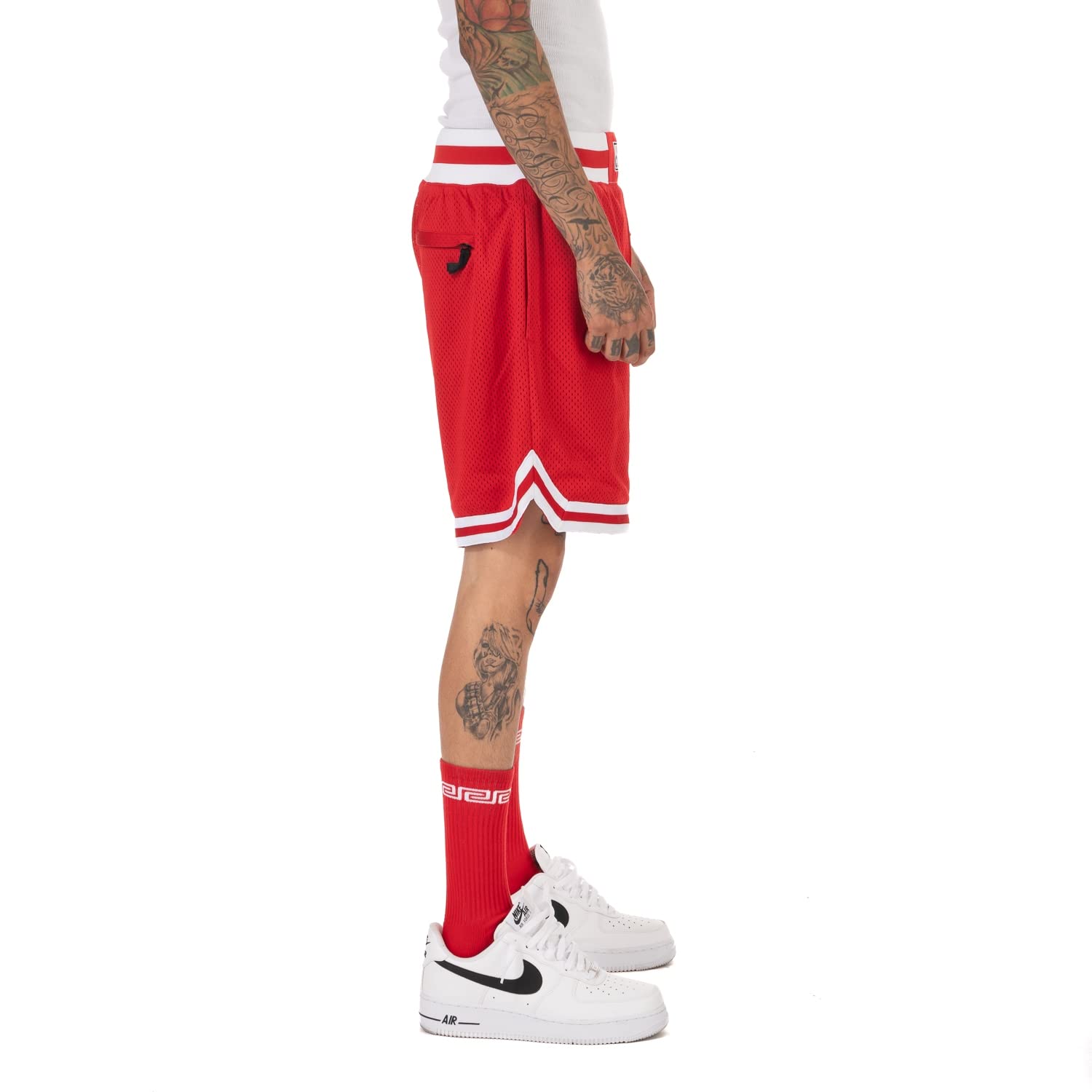 Pro Club Classic (above Knee) 7.5in Basketball Shorts, Red, Large