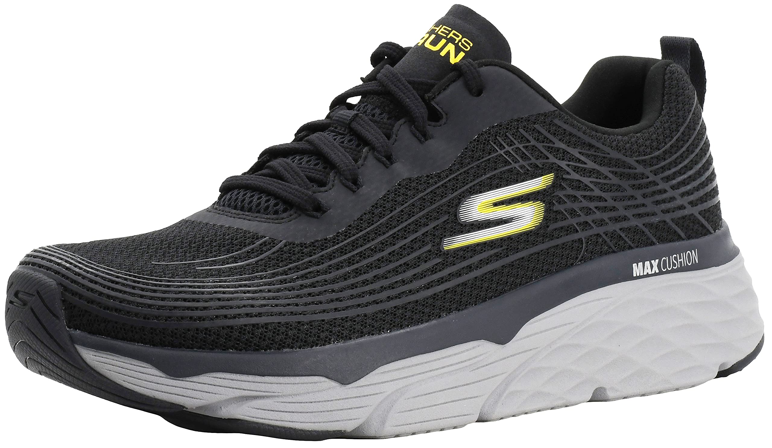 Skechers Men's Max Cushioning Elite-Performance Sneaker Black/Charcoal 8